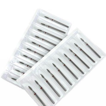 macrO diamond cutters 20pcs, "sharp flame", red notch, d 018