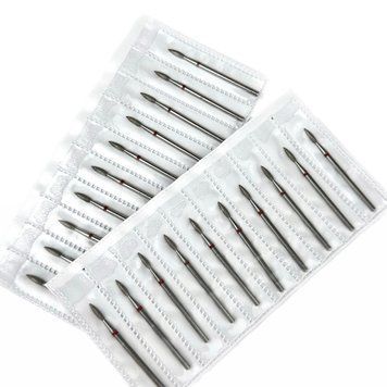 macrO diamond cutters 20pcs, "sharp flame", red notch, d 021