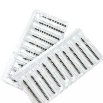 macrO diamond cutters 20pcs, "sharp flame", red notch, d 023