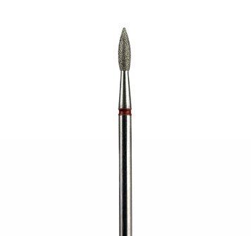 Diamond milling cutter macrO, "sharp flame", red notch, d 023