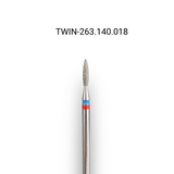 Фреза алмазна macrO TWIN, "полум'я безпечне", червоно-синя насічка, d 018 TWIN-263.140.018 фото