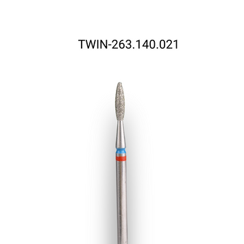 Фреза алмазна macrO TWIN, "полум'я безпечне", червоно-синя насічка, d 021 TWIN-263.140.021 фото
