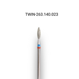 Фреза алмазна macrO TWIN, "полум'я безпечне", червоно-синя насічка, d 023 TWIN-263.140.023 фото