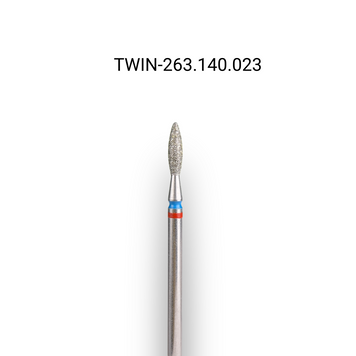 Фреза алмазна macrO TWIN, "полум'я безпечне", червоно-синя насічка, d 023 TWIN-263.140.023 фото