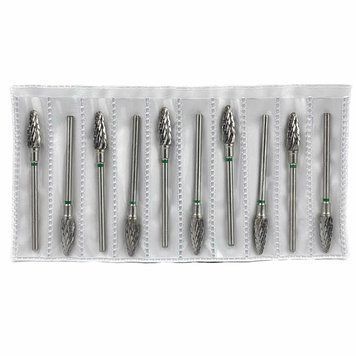 Фрезы твердосплавные 10 шт, macrO 274050G, зеленая насечка (жесткий абразив) 274.220.050-10PCS фото