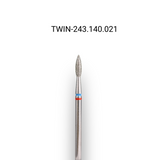 Фреза алмазна macrO TWIN, "полум'я гостре", червоно-синя насічка, d 021 TWIN-243.140.021 фото